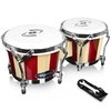 Pyle Hand-Crafted Wooden Bongos - Bongo Drums PBND10